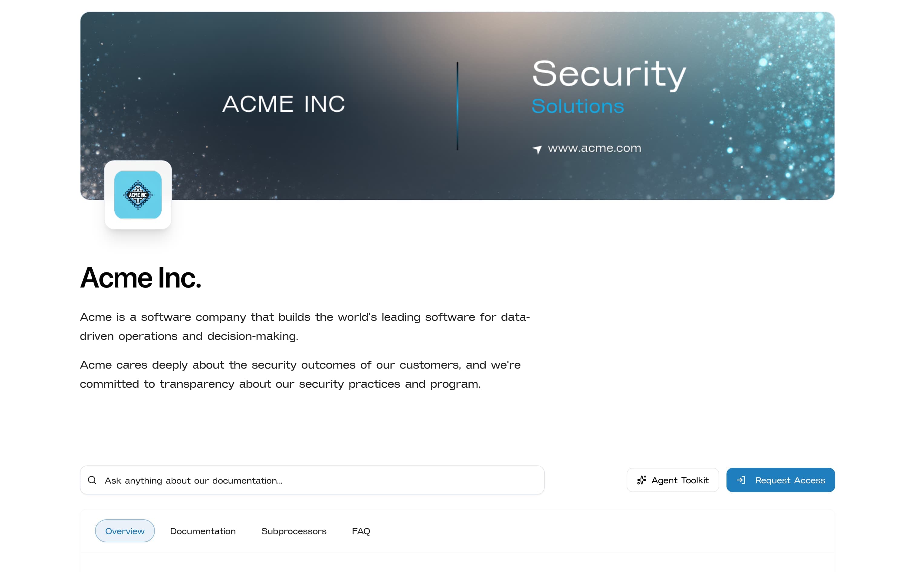 Trust Center Preview